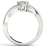The Two-Stone Diamond Engagement Ring by Yaffie in White Gold, featuring 5/8ct Total Diamond Weight.