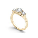 Golden Yaffie: 1.5ct Three-Stone Diamond Anniversary Ring