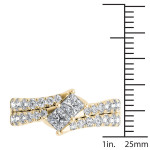 Golden Two-Stone Diamond Proposal Ring with 1.5ct Total Weight