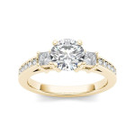 Celebrate Your Love with a Yaffie Gold Three-Stone Anniversary Ring Set with 1 1/3ct TDW Diamonds
