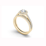 The Yaffie Gold Bridal Ring with Criss-Cross Shank & 1 1/4ct TDW Diamonds.