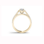 The Yaffie Gold Bridal Ring with Criss-Cross Shank & 1 1/4ct TDW Diamonds.