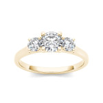 Sparkling Yaffie gold anniversary ring with 1.25 carat TDW diamonds and three striking stones.