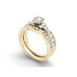 The Yaffie Golden Engagement Ring Set with 1 5/8 Carat Diamond