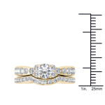 The Yaffie Golden Engagement Ring Set with 1 5/8 Carat Diamond