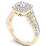 Diamond Halo Ring by Yaffie Gold with a 1 ct. TDW