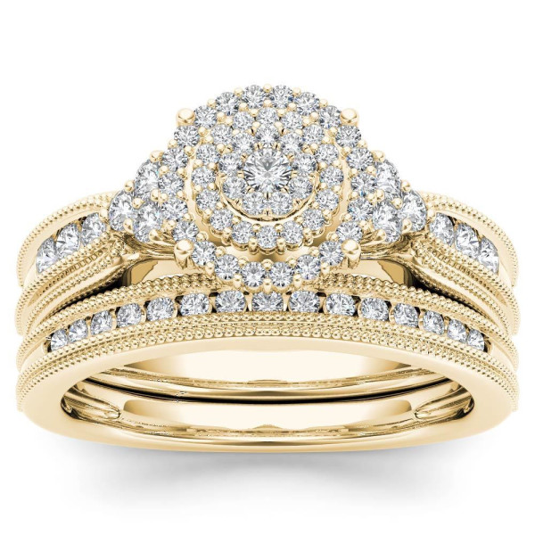 Yaffie Gold Diamond Bridal Set