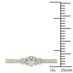 3-Stone Diamond Anniversary Ring - Yaffie Gold, 0.5ct Total Diamond Weight