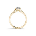 Shine bright with Yaffie Gold Round-cut Diamond Solitaire Ring!