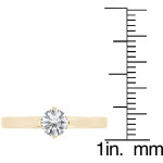 Shine bright with Yaffie Gold Round-cut Diamond Solitaire Ring!