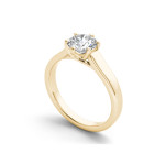 Glittering Romance: Yaffie Gold 1ct Diamond Solitaire Engagement Ring