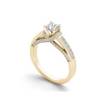 The Yaffie Gold Princess-cut Diamond Engagement Ring with a stunning 1ct TDW.
