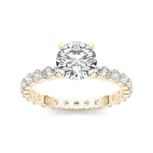 Golden Yaffie Diamond Engagement Ring with 2.5 Carats Total Diamond Weight