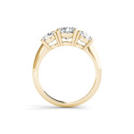 Golden Yaffie 3-stone Diamond Ring with 2 Carat Total Diamond Weight
