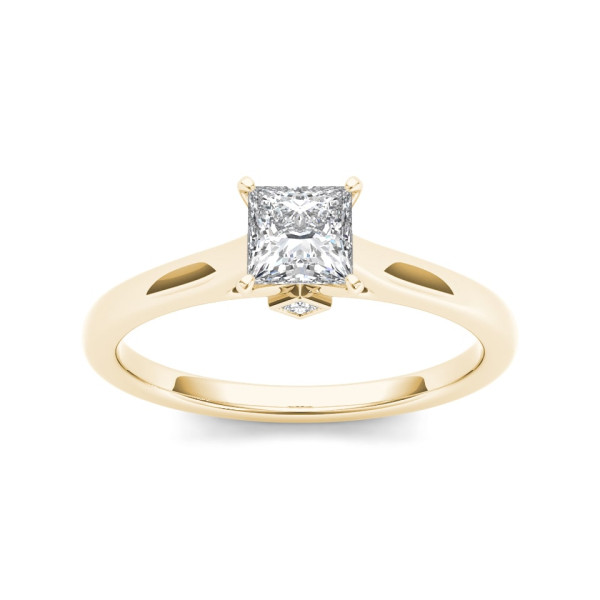 Yaffie Gold Princess-Cut Diamond Ring: Timelessly Stunning!
