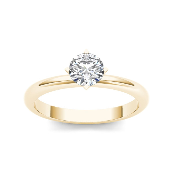 Sparkling Yaffie Gold Diamond Engagement Ring - 3/4 Total Carat Weight