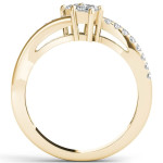 Two-Stone Diamond Engagement Ring in Yaffie Gold, 5/8 ct Total Diamond Weight