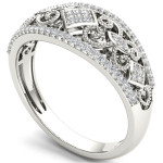 Stylishly Sparkling Yaffie Diamond Engagement Ring with 1/5ct TDW