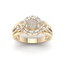 Yaffie’s Stunning Diamond Cluster Ring - Perfect for Engagement & Wedding Gold