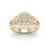 Yaffie’s Stunning Diamond Cluster Ring - Perfect for Engagement & Wedding Gold