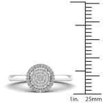 Dazzling Yaffie Diamond Halo Engagement Ring with 1/6ct TDW