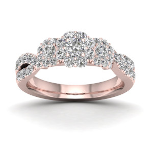 Introducing the Divine Yaffie Diamond Bypass Ring with 1ct TDW