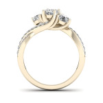 Diamond Three Stone Engagement Ring by Yaffie with 1ct TDW