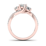 Diamond Three Stone Engagement Ring by Yaffie with 1ct TDW