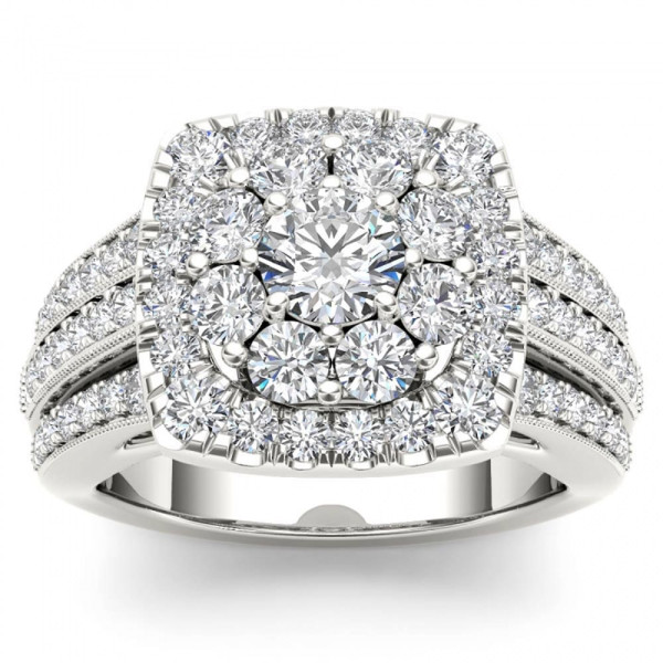 Yaffie 2ct Diamond Halo Engagement Ring - Sparkle and Style in One!