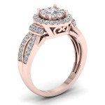 The Yaffie Diamond Halo Engagement Ring - Sparkle with 3/4ct TDW