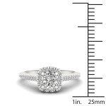 Dazzling Yaffie Halo Diamond Engagement Ring with 5/8ct TDW