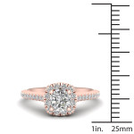 Halo Diamond Engagement Ring - 5/8ct TDW by Yaffie