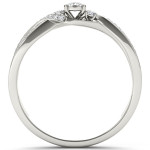 Dazzling Yaffie White Gold Diamond Engagement Ring with an Intricate Criss-Cross Design and 1/6ct TDW