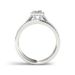 1ct TDW Princess-cut Diamond Engagement Ring Set in Elegant White Gold by Yaffie