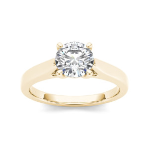 Gold 1ct TDW Diamond Exquisite Engagement Ring - Custom Made By Yaffie™
