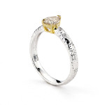 Cure is Gold: Yaffie Diamonds' Hammered Yellow Diamond Ring