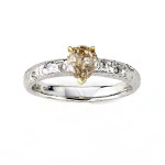 Cure is Gold: Yaffie Diamonds' Hammered Yellow Diamond Ring