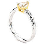 Diamonds for a Cure Two-tone Gold 7/8ct TDW Fancy Light Yellow Diamond Ring - Custom Made By Yaffie™