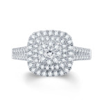 Yaffie 1 Carat TDW Diamond Halo Engagement Ring in White Gold