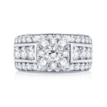 Yaffie White Gold Engagement Ring with a Dazzling 3ct TDW Diamond