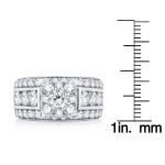 Yaffie White Gold Engagement Ring with a Dazzling 3ct TDW Diamond