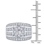 Sparkling Yaffie 3ct Diamond Ring in White Gold