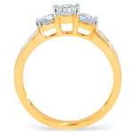 Yaffie Gold 1ct TDW 3-Diamond Love Promise Ring