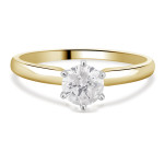 Yaffie 1/3ct TDW Diamond Solitaire Engagement Ring in Luxurious Gold
