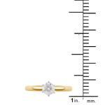 Golden Yaffie Solitaire Engagement Ring with Sparkling 1/3ct TDW Diamond