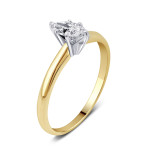 The Majestic Magnificence of Yaffie Golden Solitaire Diamond - a 1/4ct TDW Marquise-Cut Engagement Ring
