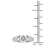 White Gold Diamond Engagement Ring by Yaffie - 1 1/2ct TDW in G-H/SI-I1, Delivered in a Sparkling Box
