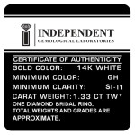 Boxed Beauty: Yaffie White Gold Diamond Engagement Ring (1 1/3ct TDW) boasting G-H/SI-I1 Clarity.