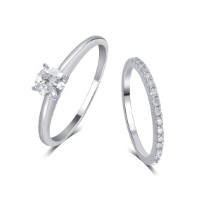 Dazzle with Yaffie White Gold Bridal Diamond Set - including 1 1/4ct TDW diamonds, all packaged in a deluxe box.