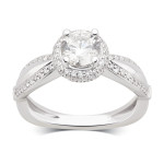 White Gold Diamond Engagement Ring - Yaffie 1 5/8ct Sparkler with G-H/SI-I1 Stones and Beautiful Box.